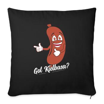 Vous avez Kielbasa? Cuisine polonaise Polska Nourriture - Housse de coussin décorative 45 x 45 cm - noir - Devant
