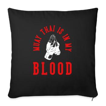 Muay Thai Boxe - Housse de coussin décorative 45 x 45 cm - noir - Devant