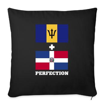 Drapeau de la Barbade Bayan barbadien - Housse de coussin décorative 45 x 45 cm - noir - Devant