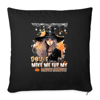 Halloween -Kostüm - Lass Mich Nicht Meinen - Sofakissenbezug 45 x 45 cm - Schwarz - Vorne