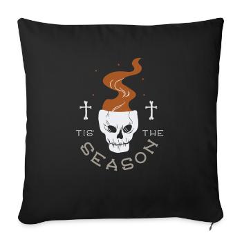 Groovy The Season Spooky Halloween Skeleton - Sofa pillowcase 17,3'' x 17,3'' (45 x 45 cm) - black - Front