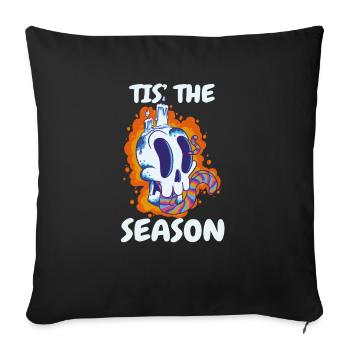 Groovy The Season Spooky Halloween Skeleton - Sofa pillowcase 17,3'' x 17,3'' (45 x 45 cm) - black - Front