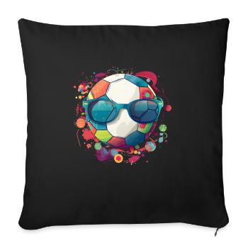 Soccer Player Cool Athlete Sports Football Game - Sofa pillowcase 17,3'' x 17,3'' (45 x 45 cm) - black - Front
