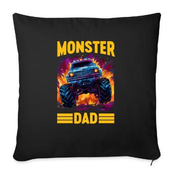 Monster Truck Dad Monster Dad Dad Trucker Retro - Sofa pillowcase 17,3'' x 17,3'' (45 x 45 cm) - black - Front
