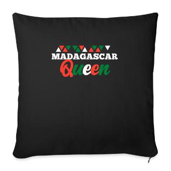 Madagascar - Housse de coussin décorative 45 x 45 cm - noir - Devant