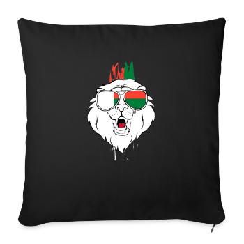 Madagascar - Housse de coussin décorative 45 x 45 cm - noir - Devant
