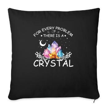 Funny Gemstone Chakra Healer Spiritual - Sofa pillowcase 17,3'' x 17,3'' (45 x 45 cm) - black - Front