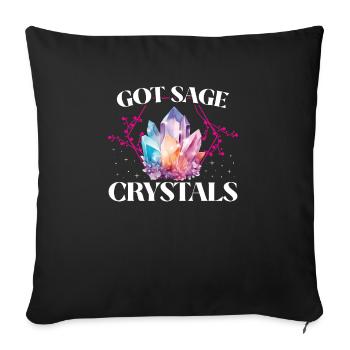 Funny Gemstone Chakra Healer Spiritual - Sofa pillowcase 17,3'' x 17,3'' (45 x 45 cm) - black - Front