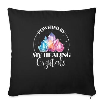 Funny Gemstone Chakra Healer Spiritual - Sofa pillowcase 17,3'' x 17,3'' (45 x 45 cm) - black - Front