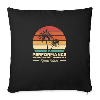 Vintage Performance Management Manager - Sofa pillowcase 17,3'' x 17,3'' (45 x 45 cm) - black - Front