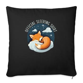 Sleeping Fox Sleepyhead Napping Sleep Fox Lover - Sofa pillowcase 17,3'' x 17,3'' (45 x 45 cm) - black - Front