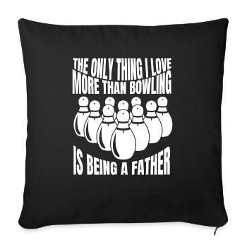 Bowling Skittles Bowler Bowling Club Bowling Club - Sofa pillowcase 17,3'' x 17,3'' (45 x 45 cm) - black - Front