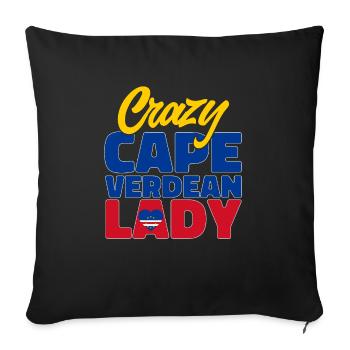 Cape Verde flag Cabo Verde flag - Sofa pillowcase 17,3'' x 17,3'' (45 x 45 cm) - black - Front