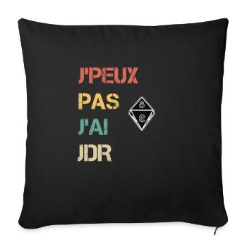 I can't I have RPG gift player - Sofa pillowcase 17,3'' x 17,3'' (45 x 45 cm) - black - Front