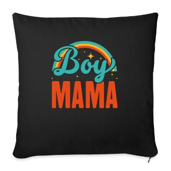 Boy Mom Best Mommy Ever Motherhood Fête des mères - Housse de coussin décorative 45 x 45 cm - noir - Devant