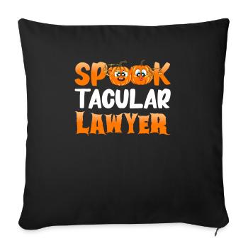 Lawyer Halloween Pumpkin - Sofa pillowcase 17,3'' x 17,3'' (45 x 45 cm) - black - Front