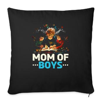 Boy Mom Best Mommy Ever Motherhood Fête des mères - Housse de coussin décorative 45 x 45 cm - noir - Devant