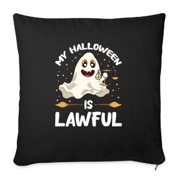Lawyer Halloween Pumpkin - Sofa pillowcase 17,3'' x 17,3'' (45 x 45 cm) - black - Front