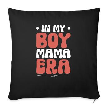 Boy Mom Best Mommy Ever Motherhood Fête des mères - Housse de coussin décorative 45 x 45 cm - noir - Devant