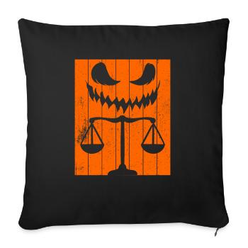 Lawyer Halloween Pumpkin - Sofa pillowcase 17,3'' x 17,3'' (45 x 45 cm) - black - Front