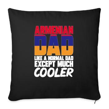 Armenian flag Armenia - Sofa pillowcase 17,3'' x 17,3'' (45 x 45 cm) - black - Front