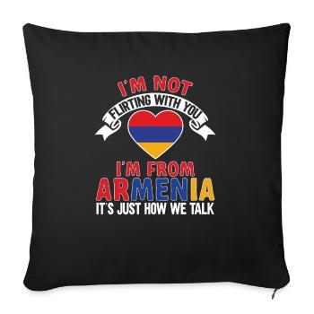 Armenian flag Armenia - Sofa pillowcase 17,3'' x 17,3'' (45 x 45 cm) - black - Front