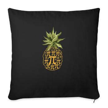 Happy Pi Day Mignon Gâteau Ananas 3.14 Drôle - Housse de coussin décorative 45 x 45 cm - noir - Devant