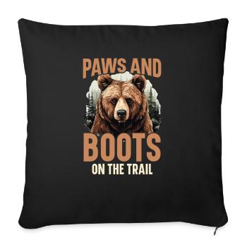 Bear Hiking Mountain Climbing Hiker Bear Lover - Sofa pillowcase 17,3'' x 17,3'' (45 x 45 cm) - black - Front