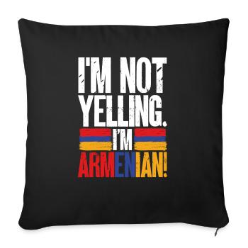 Armenian flag Armenia - Sofa pillowcase 17,3'' x 17,3'' (45 x 45 cm) - black - Front