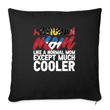 Antigua and Barbuda flag - Sofa pillowcase 17,3'' x 17,3'' (45 x 45 cm) - black - Front