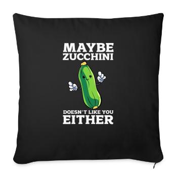 Courgette - Sofa pillowcase 17,3'' x 17,3'' (45 x 45 cm) - black - Front
