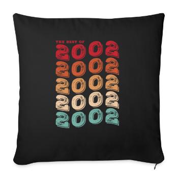 Vintage 2002 Cadeaux Légende pour 21 ans - 21ème - Housse de coussin décorative 45 x 45 cm - noir - Devant