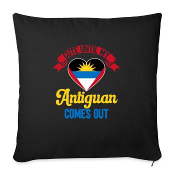 Antigua and Barbuda flag - Sofa pillowcase 17,3'' x 17,3'' (45 x 45 cm) - black - Front