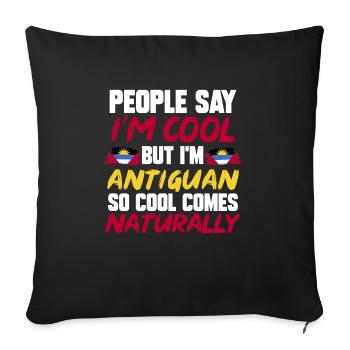 Flag of Antigua and Barbuda - Sofa pillowcase 17,3'' x 17,3'' (45 x 45 cm) - black - Front