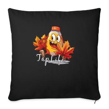 TAPFLIFE - Ahornbaum -Klopfen - Zucker- Und - Sofakissenbezug 45 x 45 cm - Schwarz - Vorne