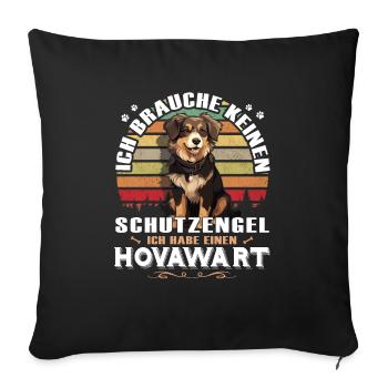 Hovawart besitzer Bauernhund Reinrassig Hovawart - Sofakissenbezug 45 x 45 cm - Schwarz - Vorne