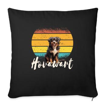 Hovawart besitzer Bauernhund Reinrassig Retro - Sofakissenbezug 45 x 45 cm - Schwarz - Vorne