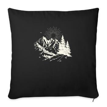 Nature, Lake, Mountain, Beach, Summer, Hiking, Camping, Sport - Sofa pillowcase 17,3'' x 17,3'' (45 x 45 cm) - black - Front
