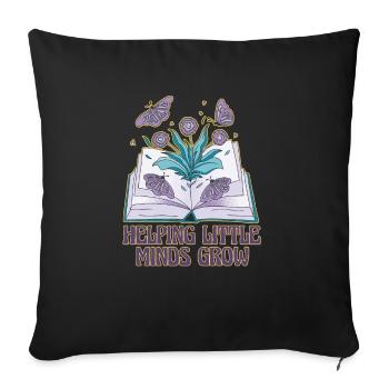 Wildflowers Teacher School Help for the - Sofa pillowcase 17,3'' x 17,3'' (45 x 45 cm) - black - Front