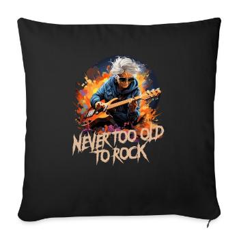 « Groovy Granny » - Le motif ultime - Housse de coussin décorative 45 x 45 cm - noir - Devant