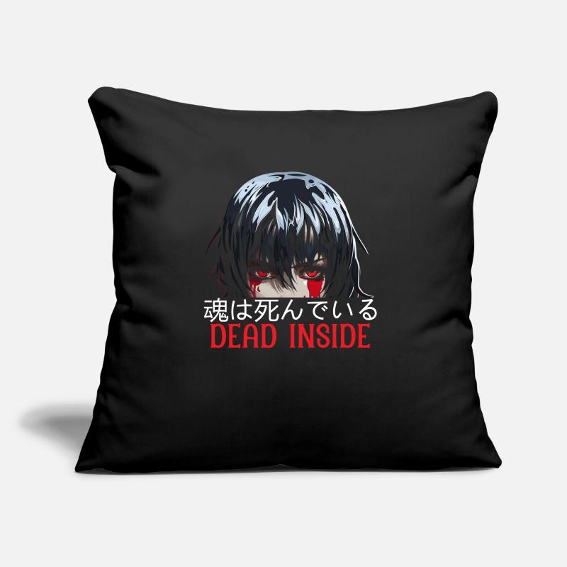 Dead Inside Sarcastic Gothic Skeleton Halloween Sofa pillowcase 17,3'' x 17,3'' (45 x 45 cm)
