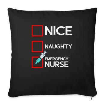Funny Nurse Gifts - Sofa pillowcase 17,3'' x 17,3'' (45 x 45 cm) - black - Front