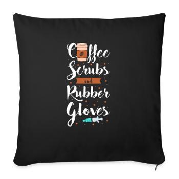 Funny Nurse Gifts - Sofa pillowcase 17,3'' x 17,3'' (45 x 45 cm) - black - Front