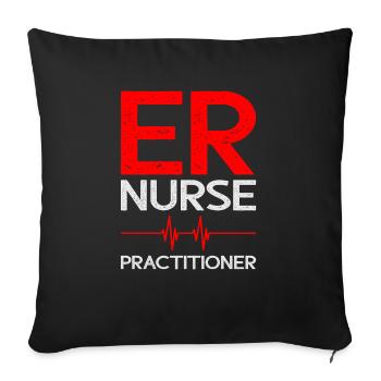 Funny Nurse Gifts - Sofa pillowcase 17,3'' x 17,3'' (45 x 45 cm) - black - Front