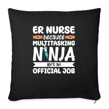 Funny Nurse Gifts - Sofa pillowcase 17,3'' x 17,3'' (45 x 45 cm) - black - Front