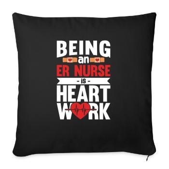 Funny Nurse Gifts - Sofa pillowcase 17,3'' x 17,3'' (45 x 45 cm) - black - Front