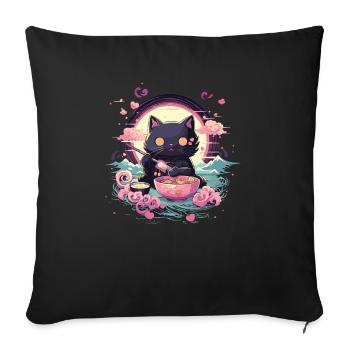 Pastel Goth Lover Kawaii Emo Soft Grunge Esthétique - Housse de coussin décorative 45 x 45 cm - noir - Devant