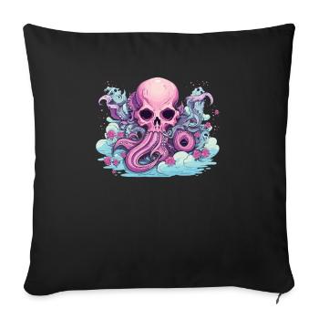 Pastellfarbener Gothic-Liebhaber Soft Grunge Octopus Ästhetik - Sofakissenbezug 45 x 45 cm - Schwarz - Vorne