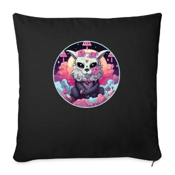 Pastel Goth Lover Emo Soft Grunge Llama Aesthetic - Sofa pillowcase 17,3'' x 17,3'' (45 x 45 cm) - black - Front