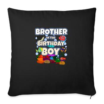 Aquarium Fish Gift - Sofa pillowcase 17,3'' x 17,3'' (45 x 45 cm) - black - Front